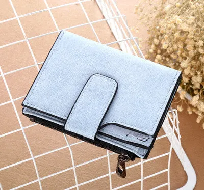 Herald Fashion Lady Letter Zipper Short Clutch Wallet Solid Vintage Matte Women Wallet Fashion Small Female Purse Short Purse