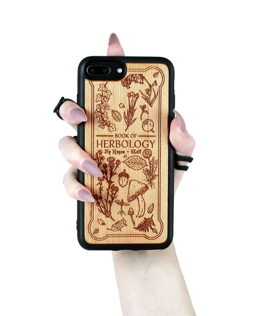 Herbology - Engraved White Maple Wood Phone Case