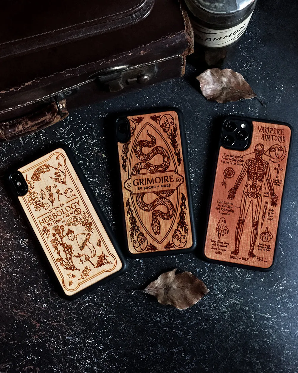 Herbology - Engraved White Maple Wood Phone Case