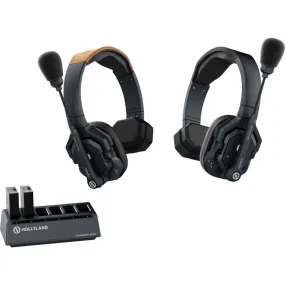 Hollyland Solidcom SE Global 2S 2-Person Full-Duplex Single-Ear Noise-Canceling Headset Intercom System