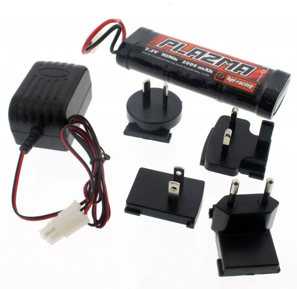 HPI Racing 1/12 Wheely King Plazma 6 Cell 7.2V 2000mAh NiMH Battery & Charger