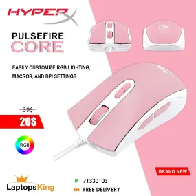 Hyperx Pulsefire Core | Pink | Rgb Gaming Mouse (Brand New)