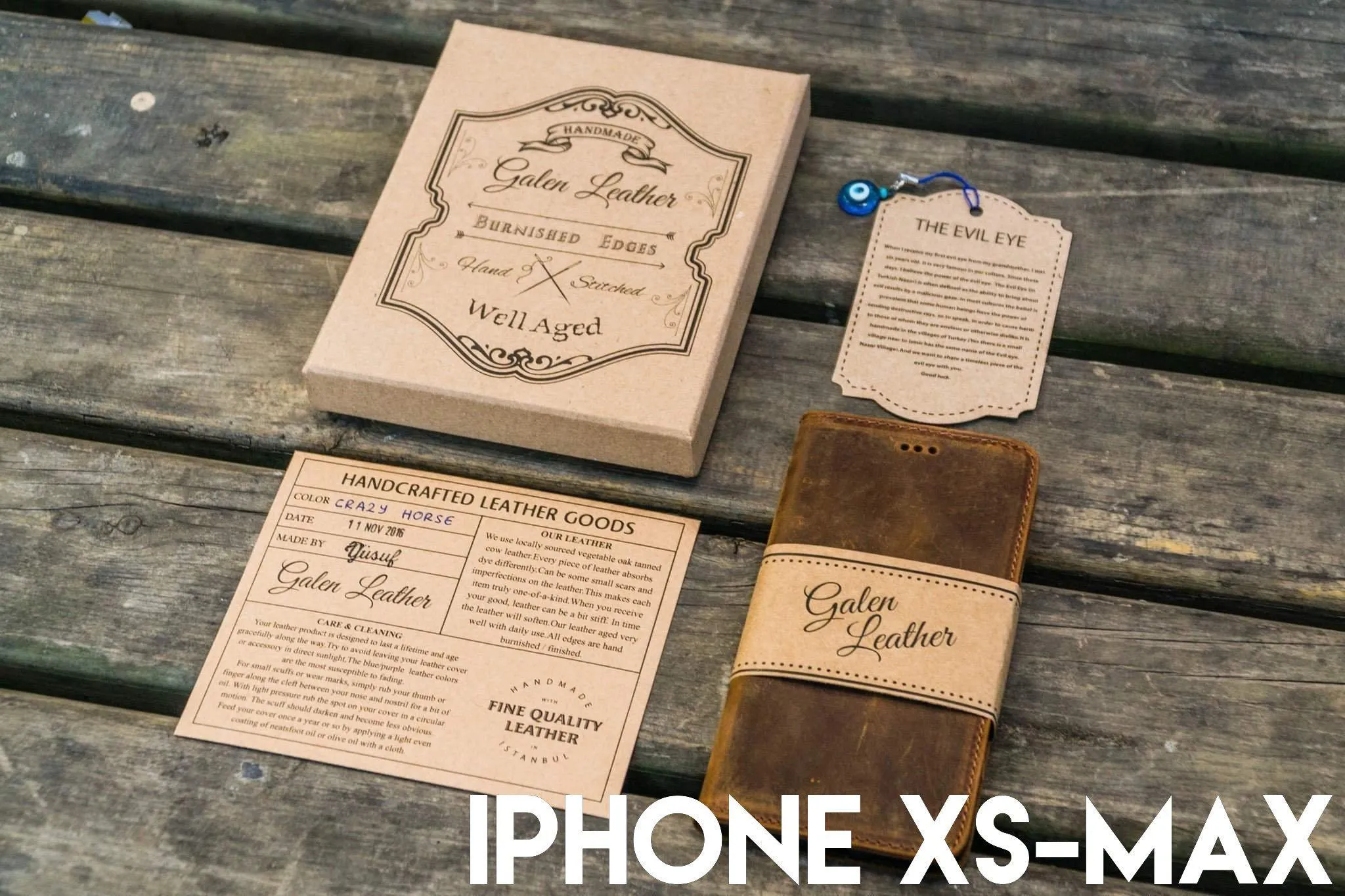 iPhone XS-MAX Leather Wallet Case - No.01