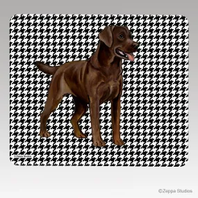 Labrador Retriever, Chocolate Houndstooth Mouse Pad