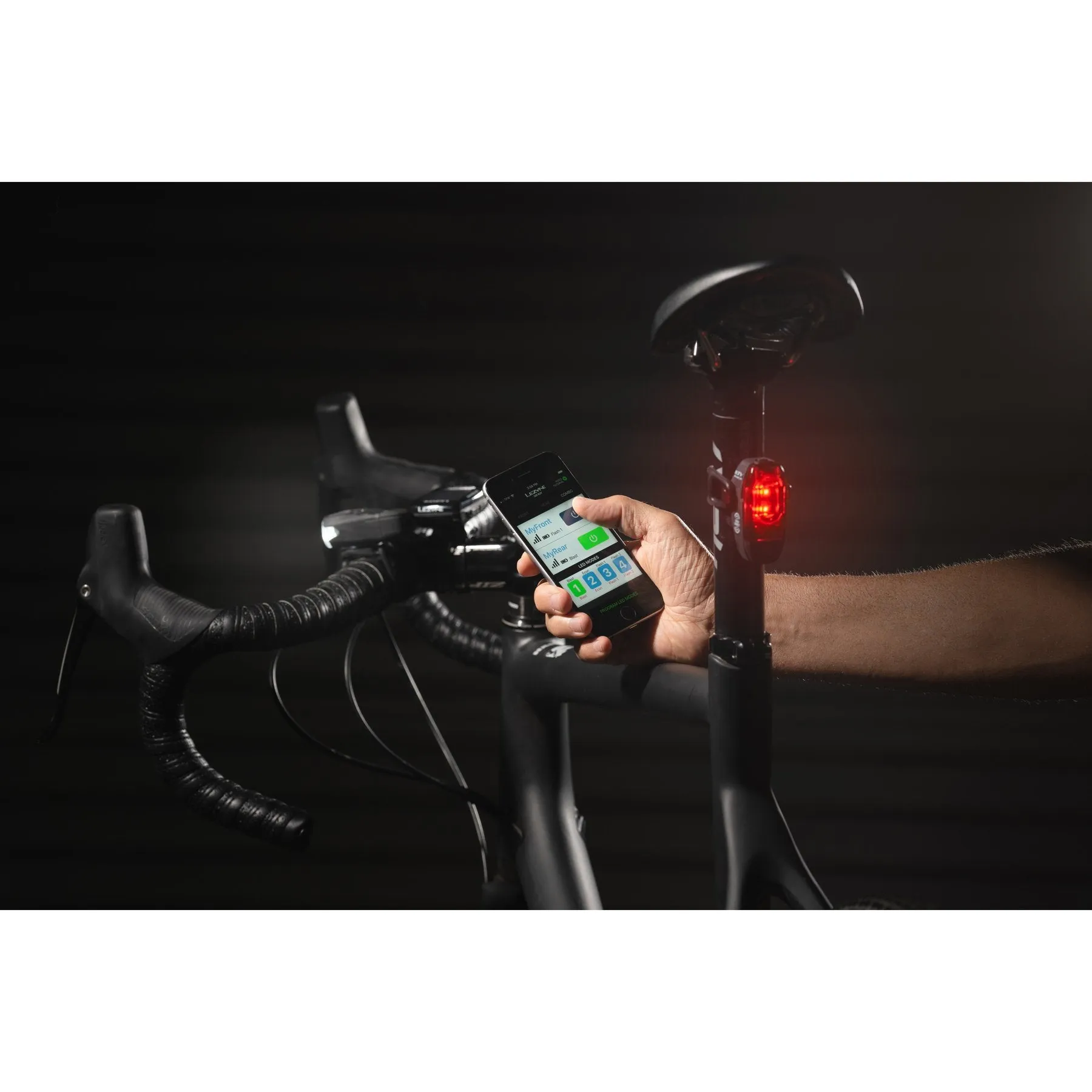 Lezyne Connect Smart 1000XL Headlight and KTV Pro Smart Taillight Pair, Black