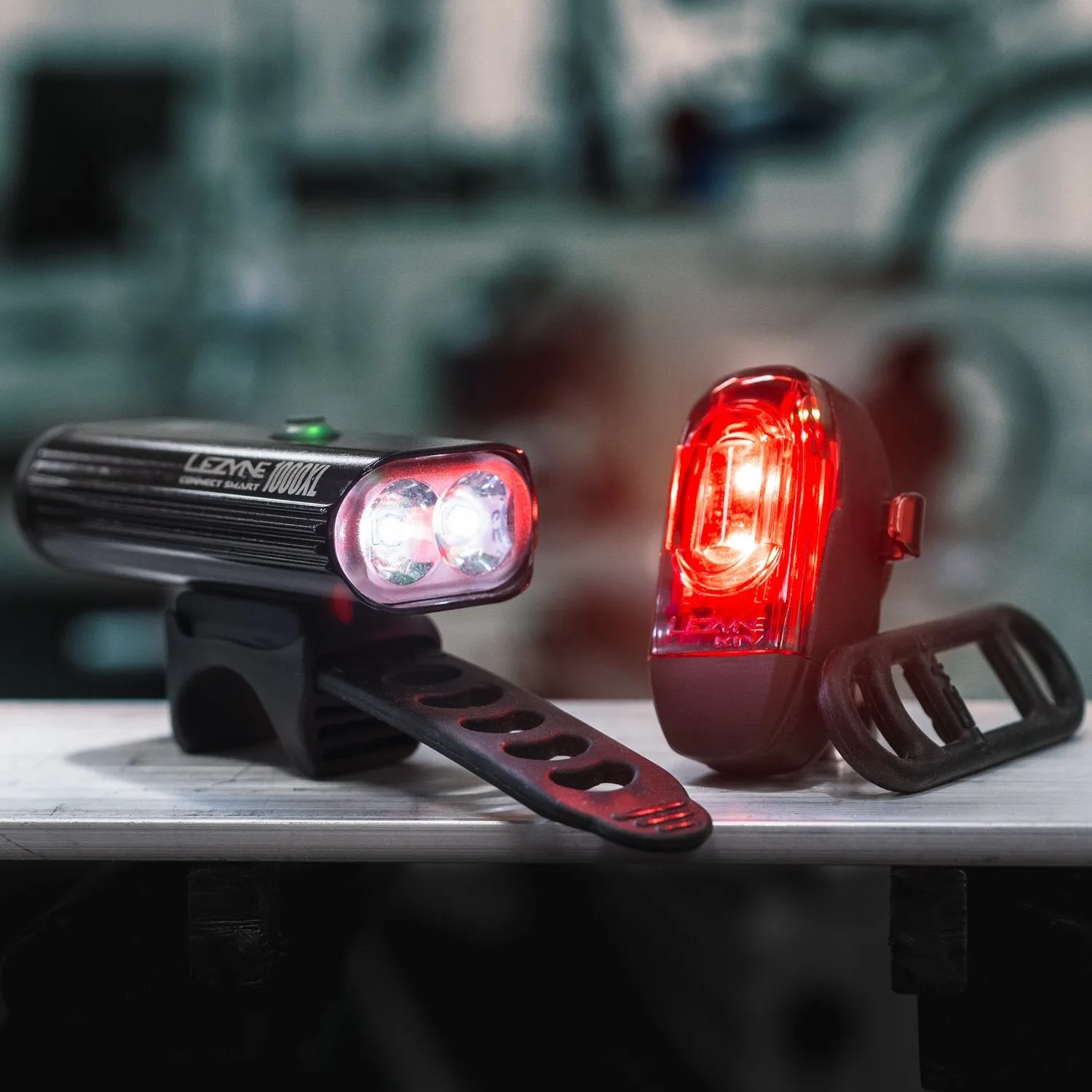 Lezyne Connect Smart 1000XL Headlight and KTV Pro Smart Taillight Pair, Black