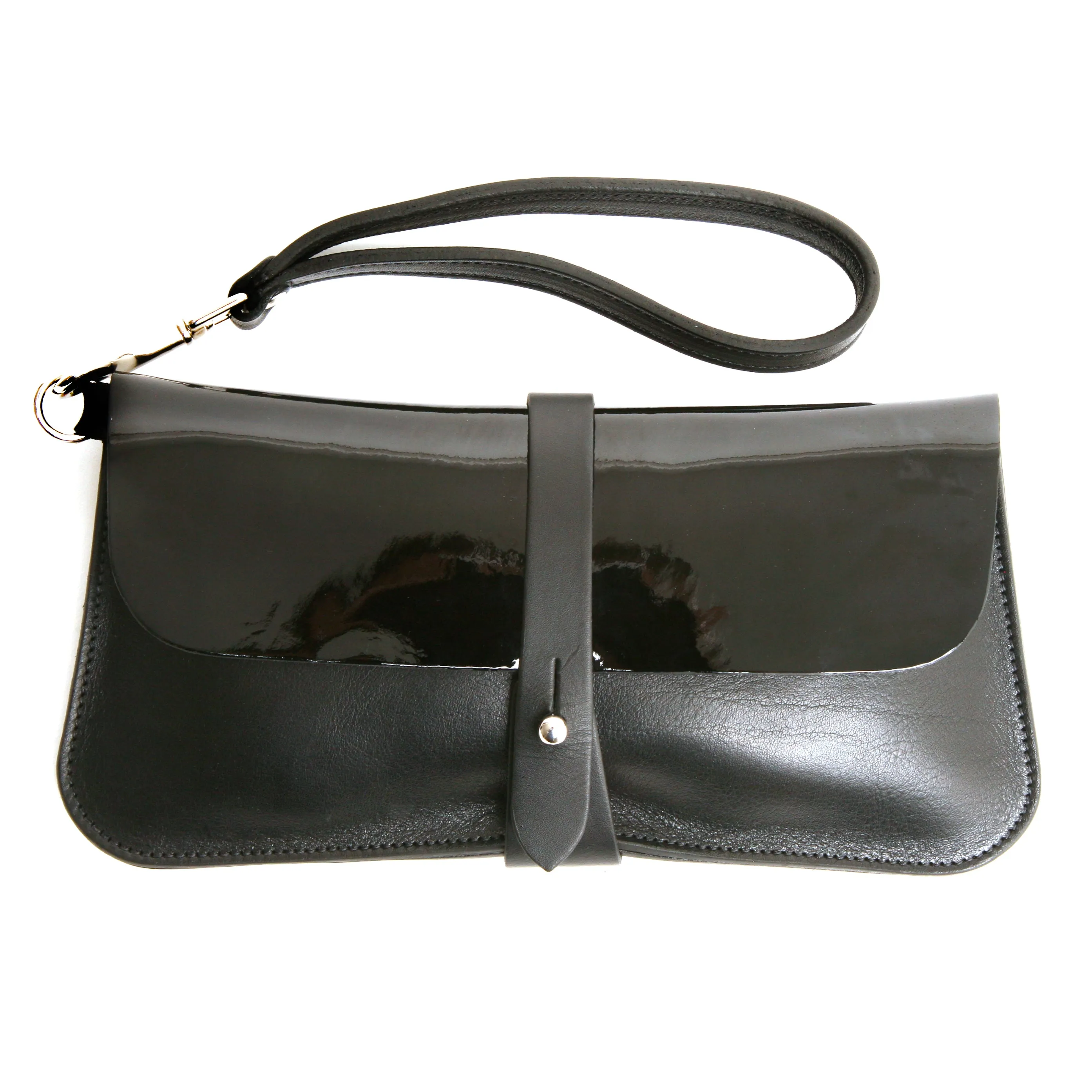 LILY clutch wallet black patent