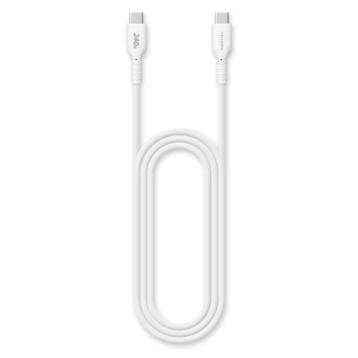 Macbook & Laptop Charger Single USB-C 140W w/ 6ft USB-C Cable White Wall Chargers