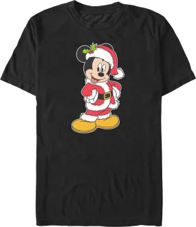 Mickey Mouse Santa Claus Outfit Disney T-Shirt