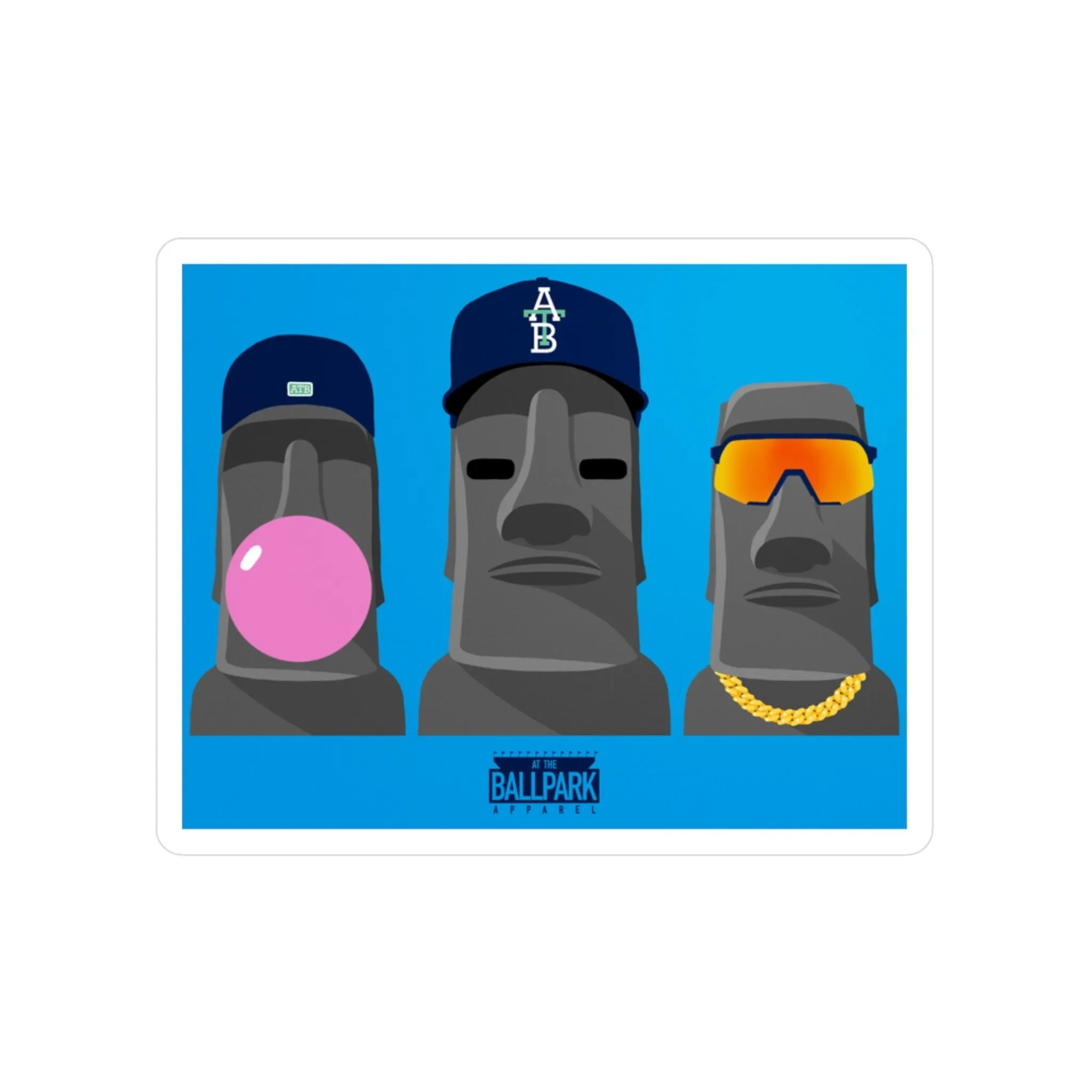 Mo'ai Mashers Sticker | At The Ballpark Apparel