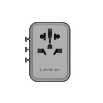 Momax 1-World 3-Port Travel Charger 20W