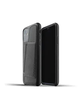 Mujjo Full Leather Wallet Case for iPhone 11 Black