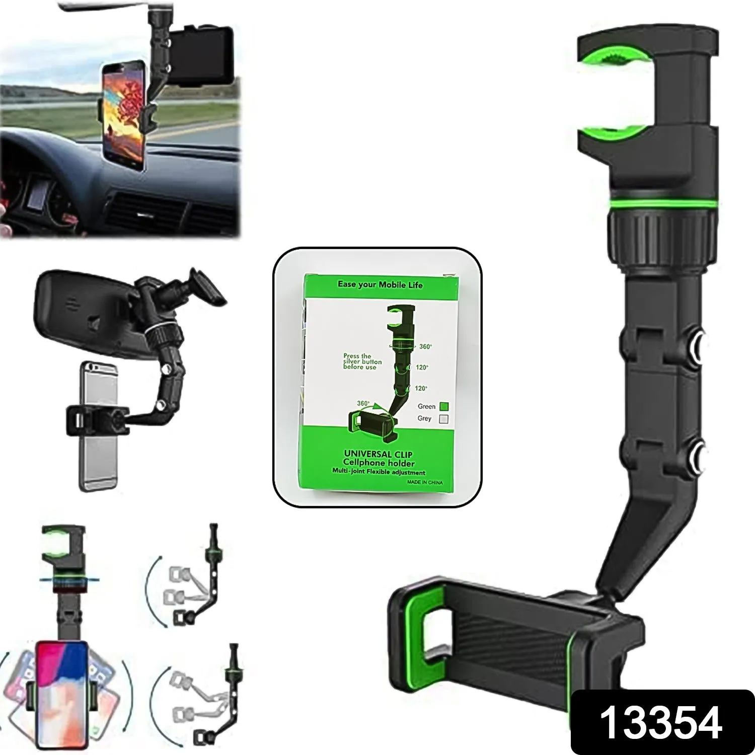 Multifunctional Car Rear View 360° Rotatable Mobile Holder