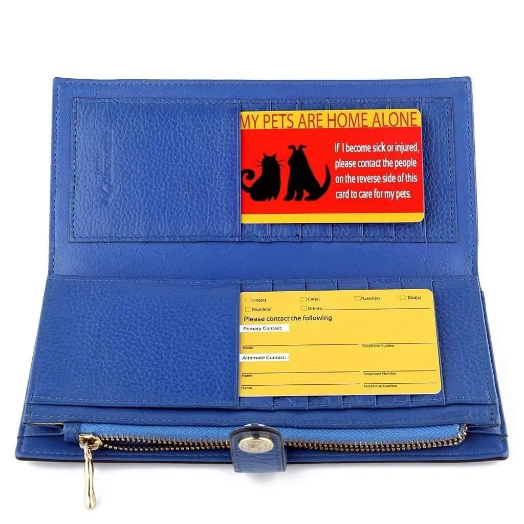 My Pets Are Home Alone - Emergency Information Wallet Card & Key Ring Tag Set