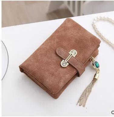 Nubuck Leather Women Wallets Female Fashion Zipper Small Wallet Women Short Coin Purse Holders Retro Wallet and Purses portfolio