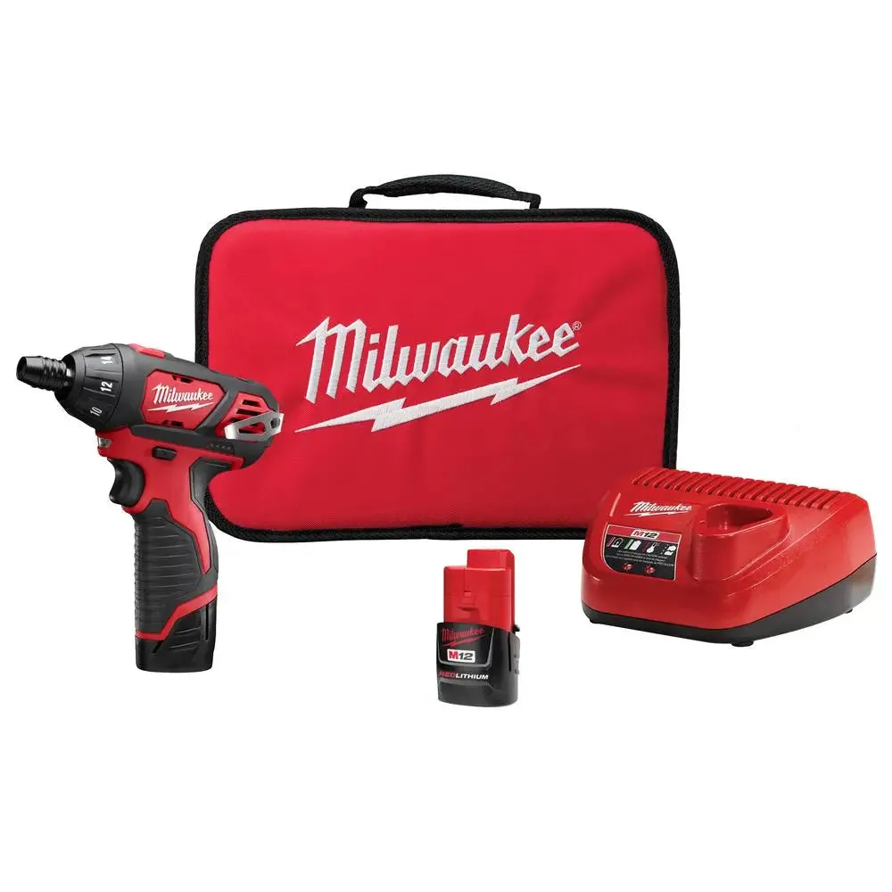 Open Box - Milwaukee 2401-22 M12 12-Volt Lithium-Ion 1/4 in. Hex Cordless Screwdriver Kit