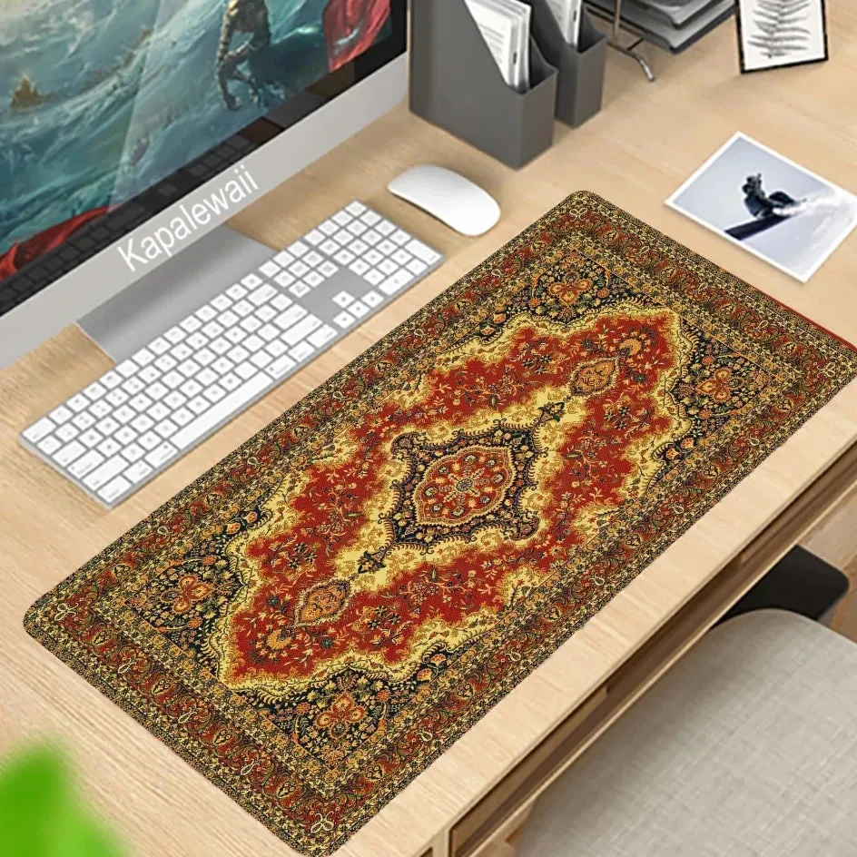 Persian Carpet Custom Large Xxl Mouse Pad Keyboards Rubber Gaming Mousepad Desk Mat For Game Player Desktop Computer Laptop Mat