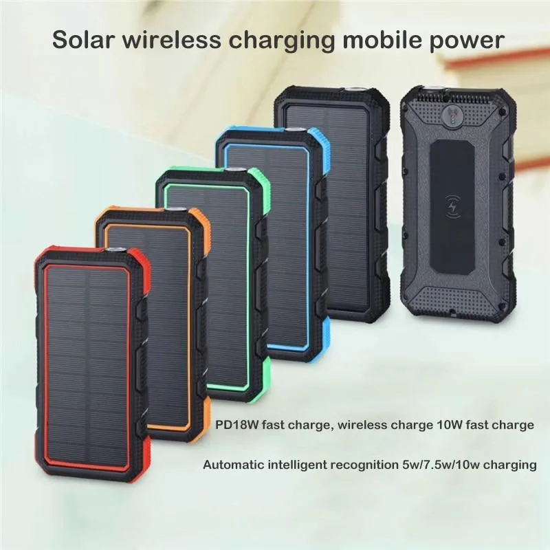 power bank 30000mah QI Wireless Charger Type C PD   QC3.0 Fast Charging external battery for xiaomi