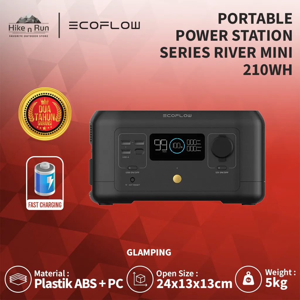 POWER STATION PORTABLE ECOFLOW RIVER MINI 210Wh WIRELESS CHARGING