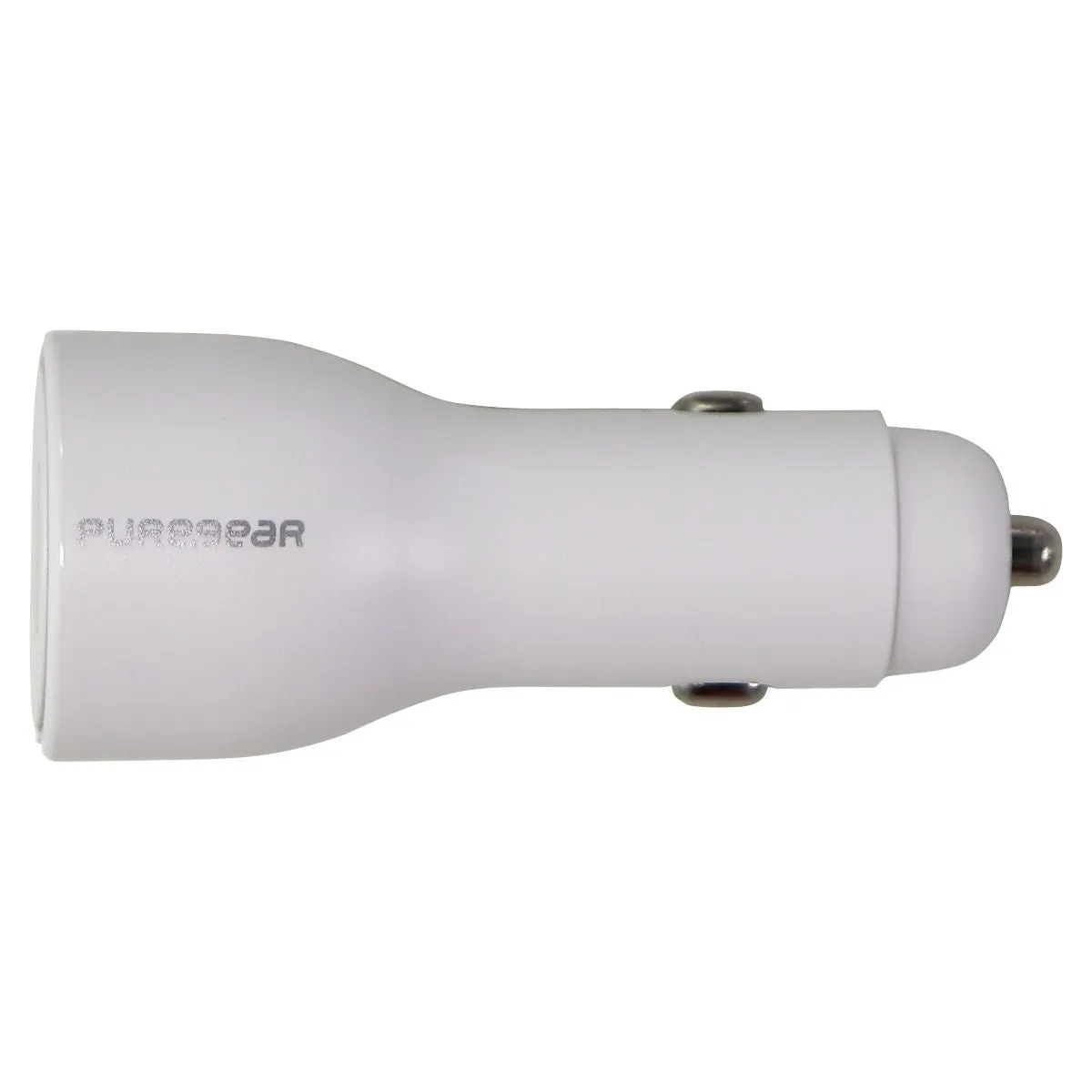 PureGear LightSpeed (30-Watt) USB & USB-C Car Charger/Adapter - White