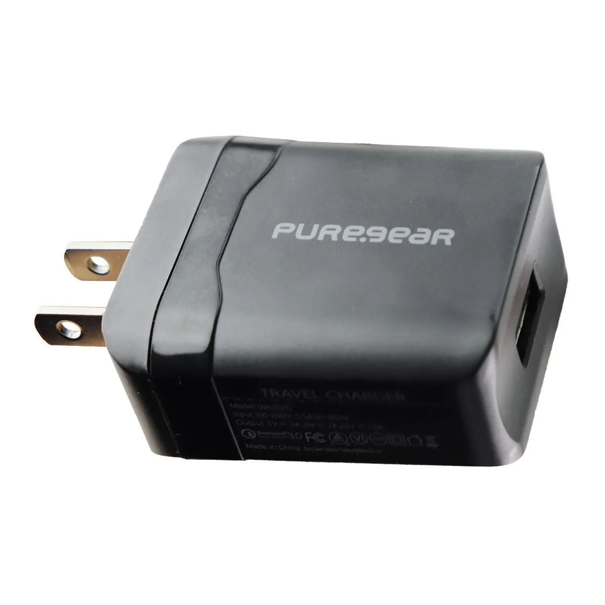 PureGear Single USB Port Adaptive Output Wall Charger - Black (09525PG)