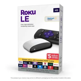 Roku LE HD Streaming Media Player with High Speed HDMI Cable and Simple Remote