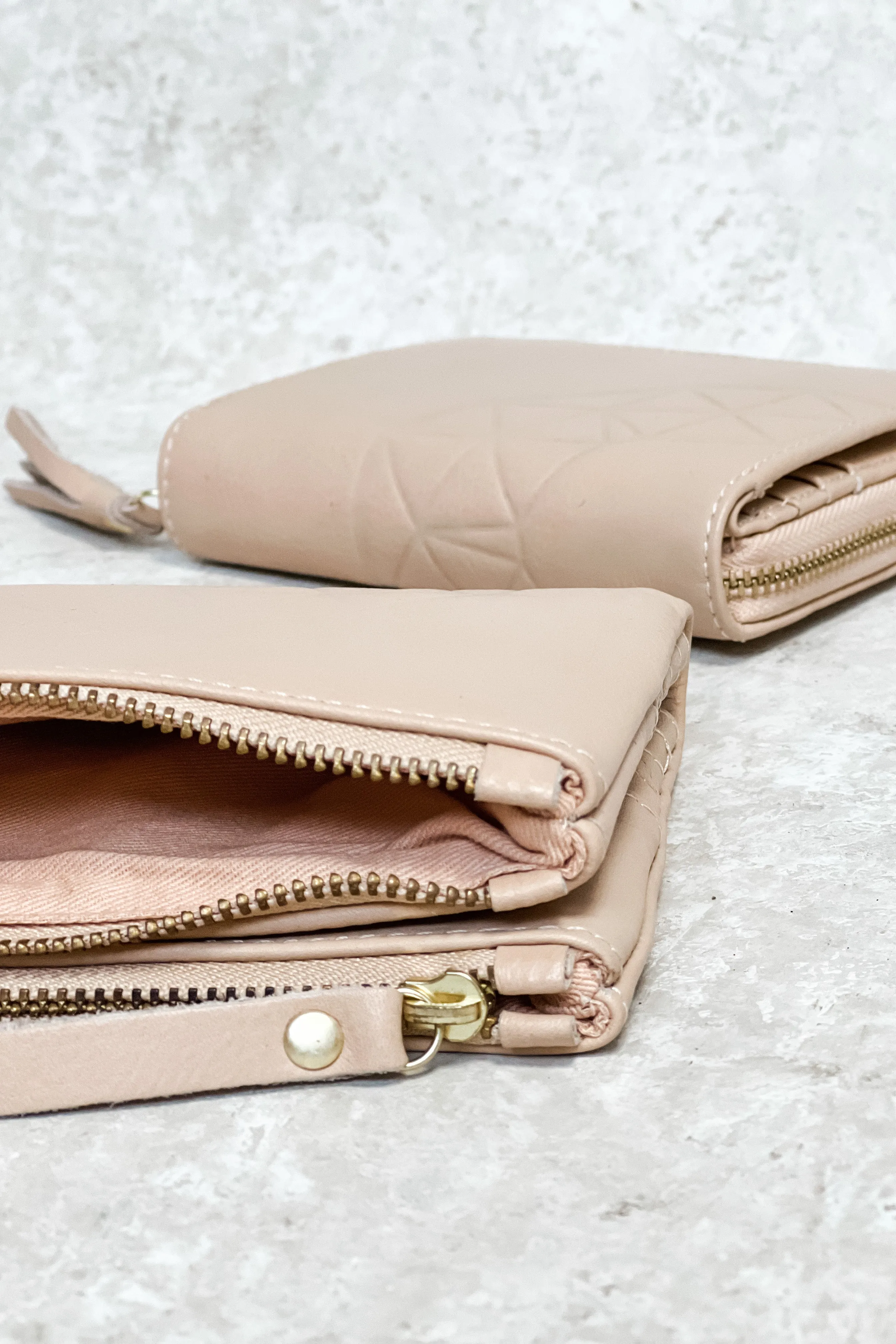 Rose & Lyle | Ash Emboss Wallet | Blush