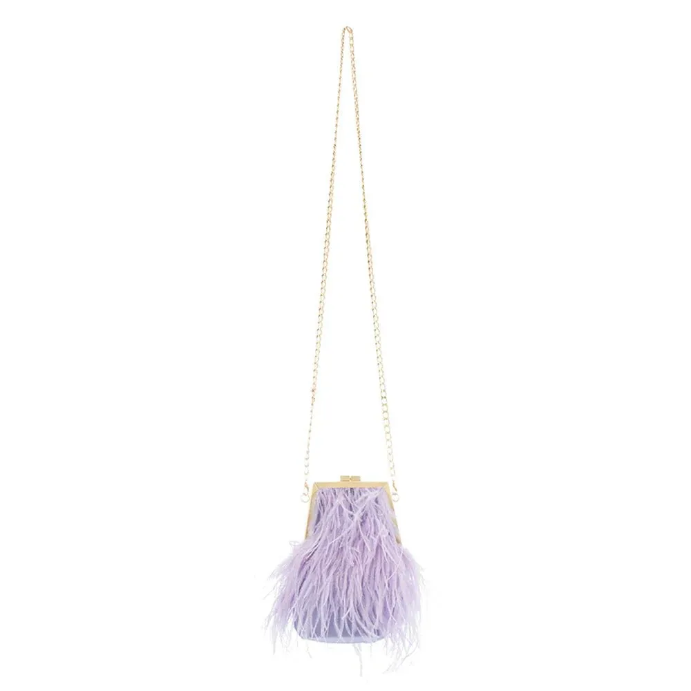 Sara Feather Frame Bag in Lilac