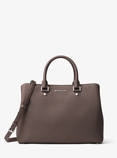 Savannah Large Saffiano Leather Satchel