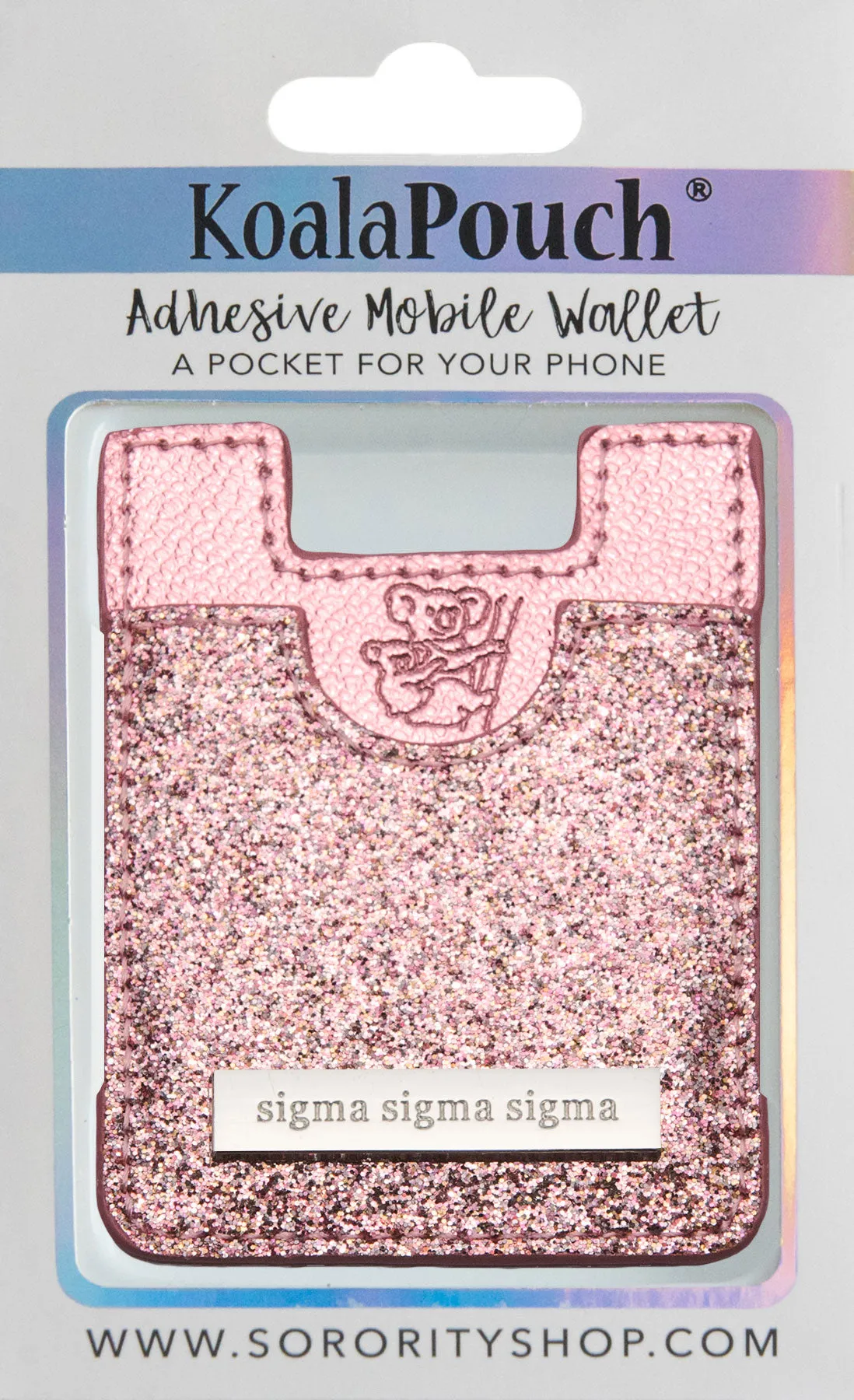 Sigma Sigma Sigma Glitter Koala Pouch