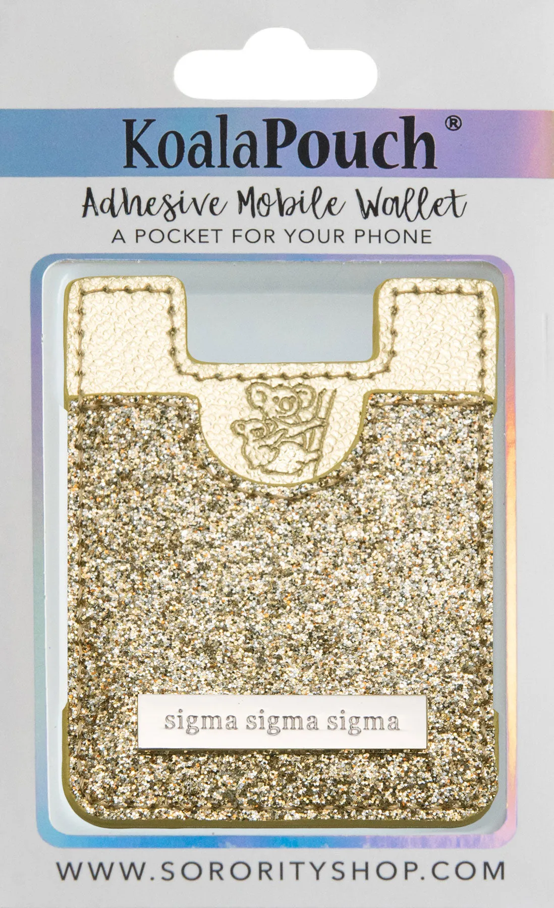 Sigma Sigma Sigma Glitter Koala Pouch