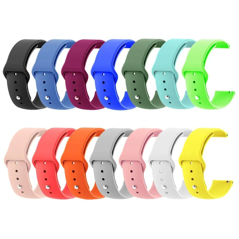 Silicone Button Style Watch Straps Compatible with Huawei Watch Fit