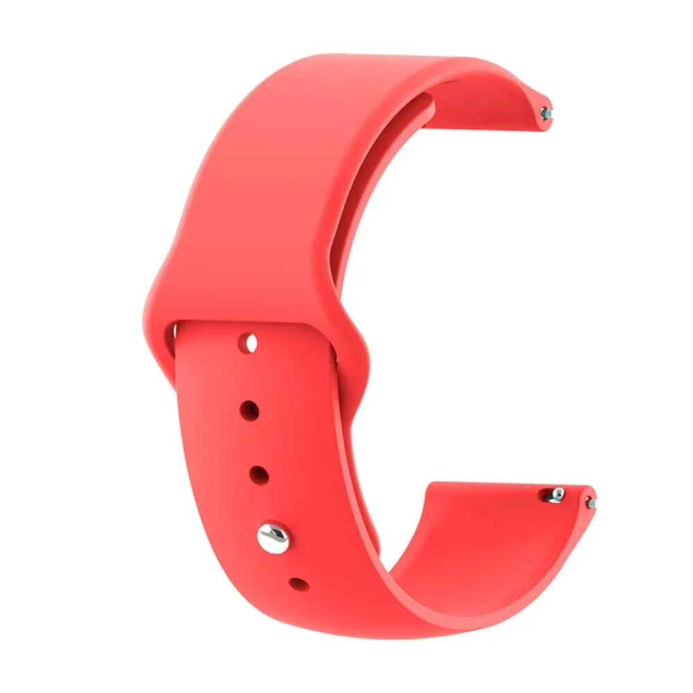 Silicone Button Style Watch Straps Compatible with Polar 20mm Range