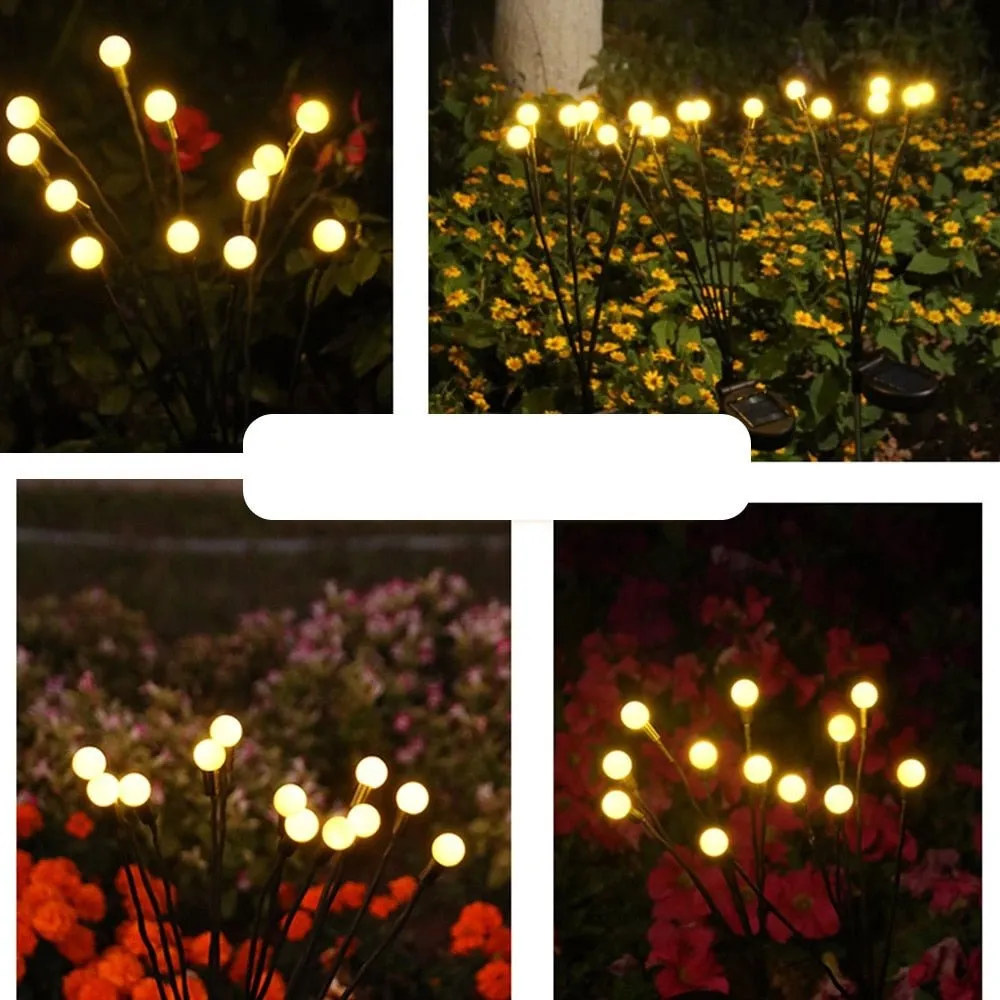 Solar Firefly Lights - LED Outdoor Waterproof Lights for Garden, Lawn