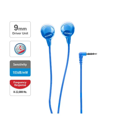 Sony MDR-EX14AP in-Ear Headset with Mic (Blue)