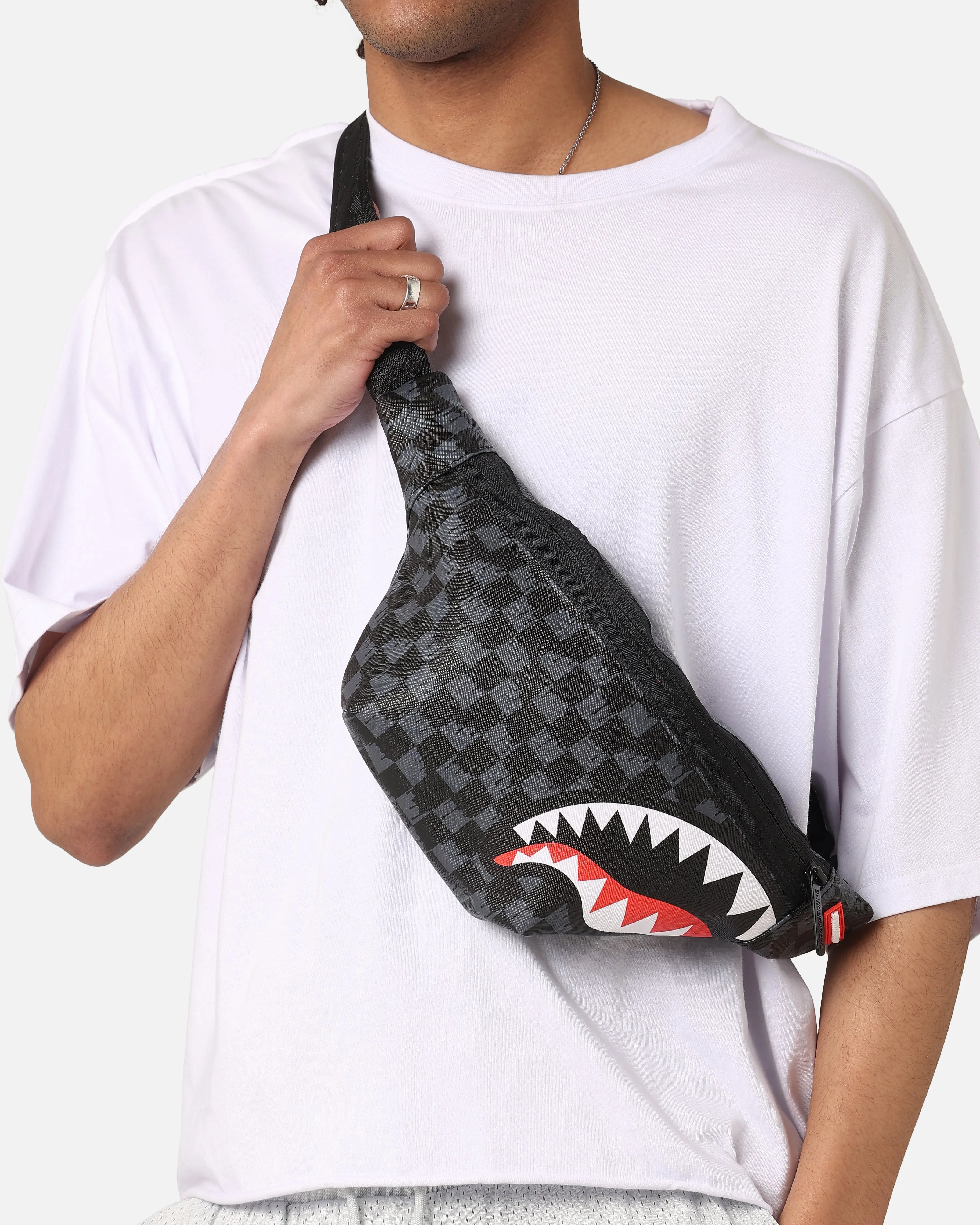 Sprayground Drip Check Shark Savvy Crossbody Bag Multi