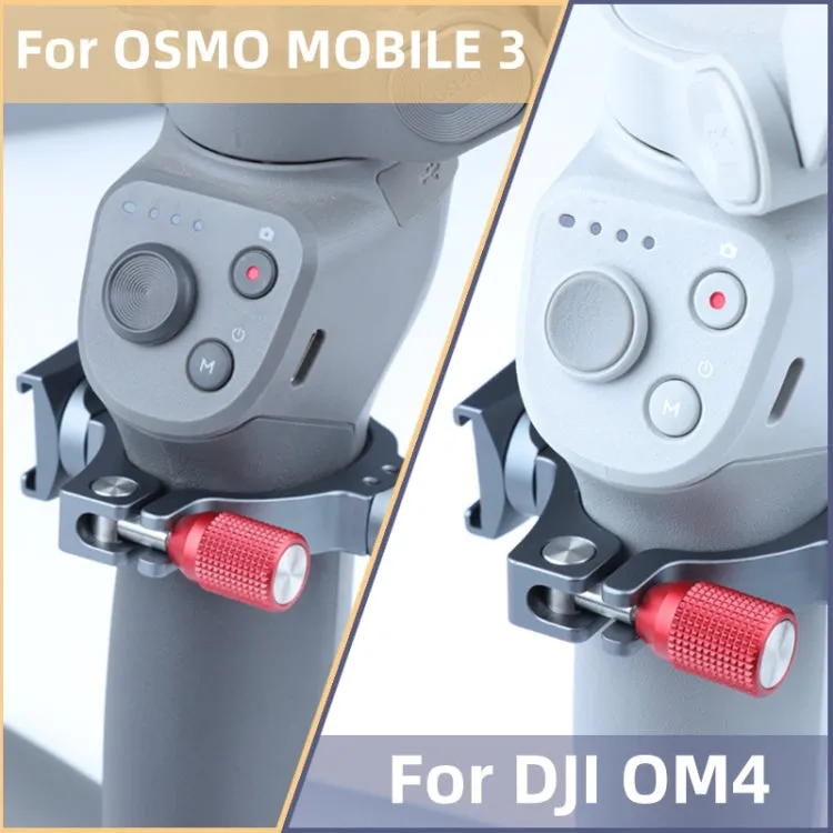 Stabilizer Extension Bracket Ring Adapter with Dual Cold Shoe Base for DJI OM4 / Osmo Mobile 3