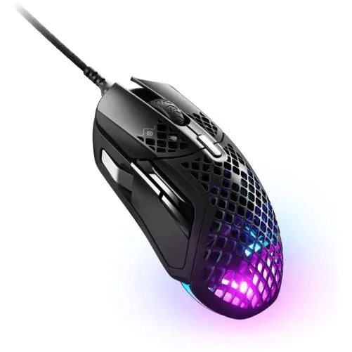 SteelSeries Aerox 5 Gaming Wired Mouse Ultra Lightweight Black RGB Lights