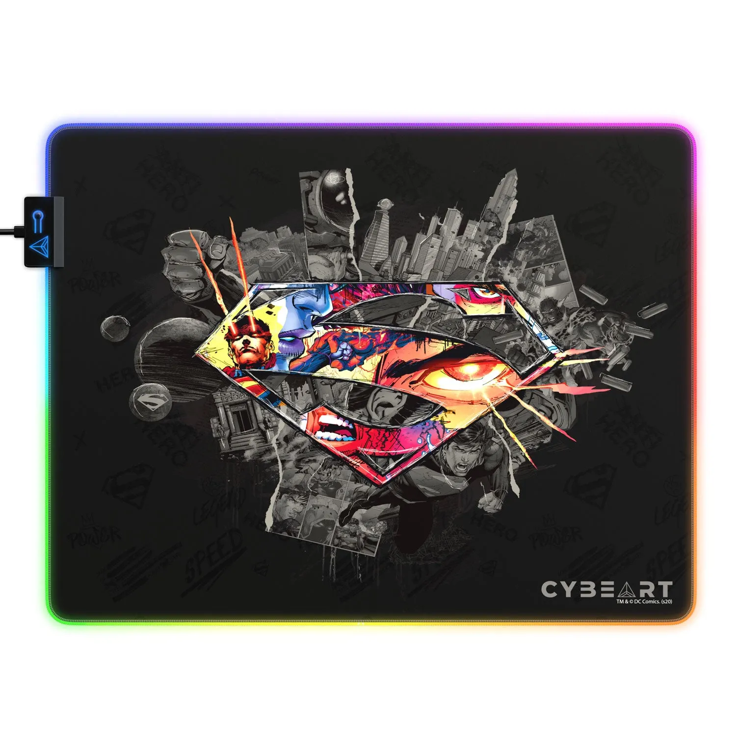 Superman Shield Emblem Gaming Mouse Pad