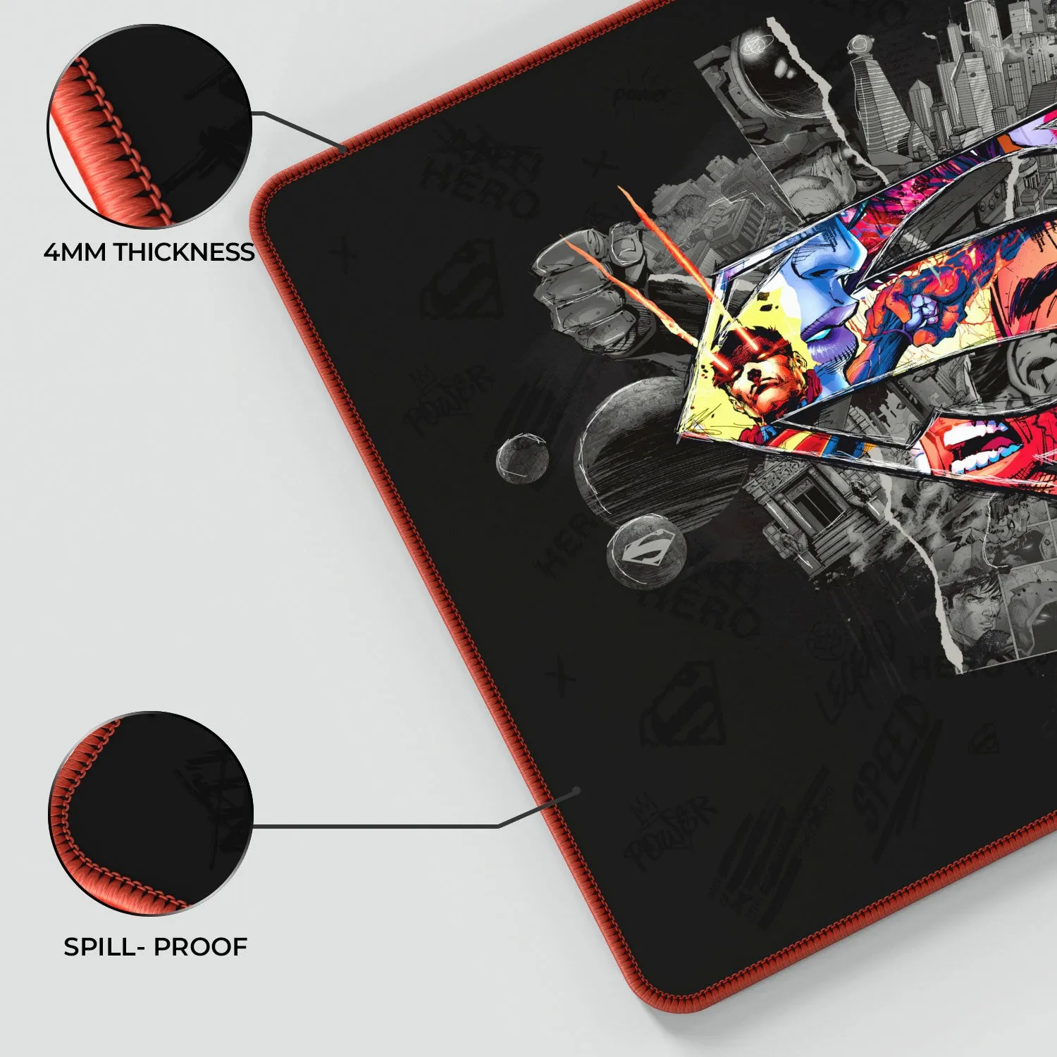 Superman Shield Emblem Gaming Mouse Pad