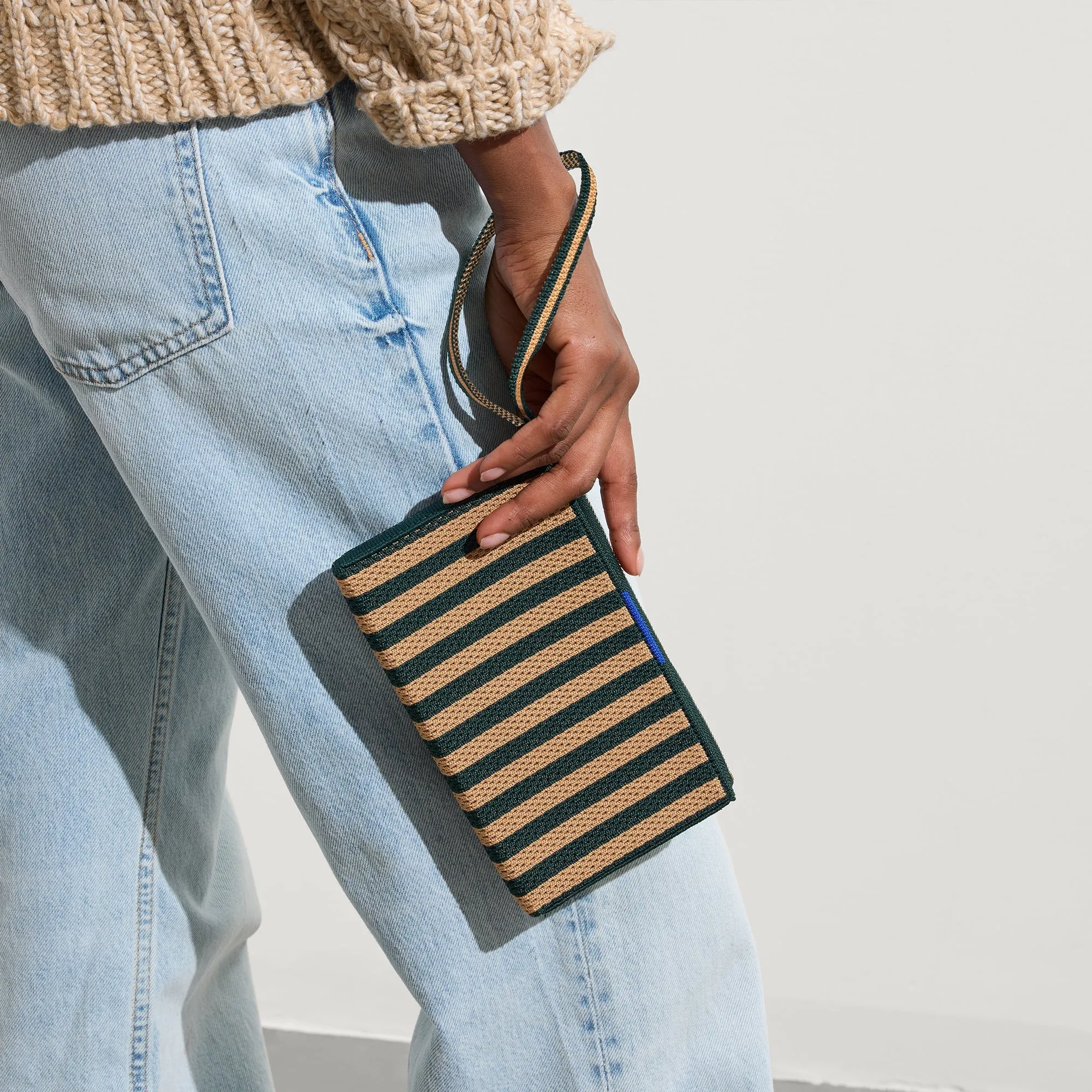 The Wallet Wristlet - Pine Stripe