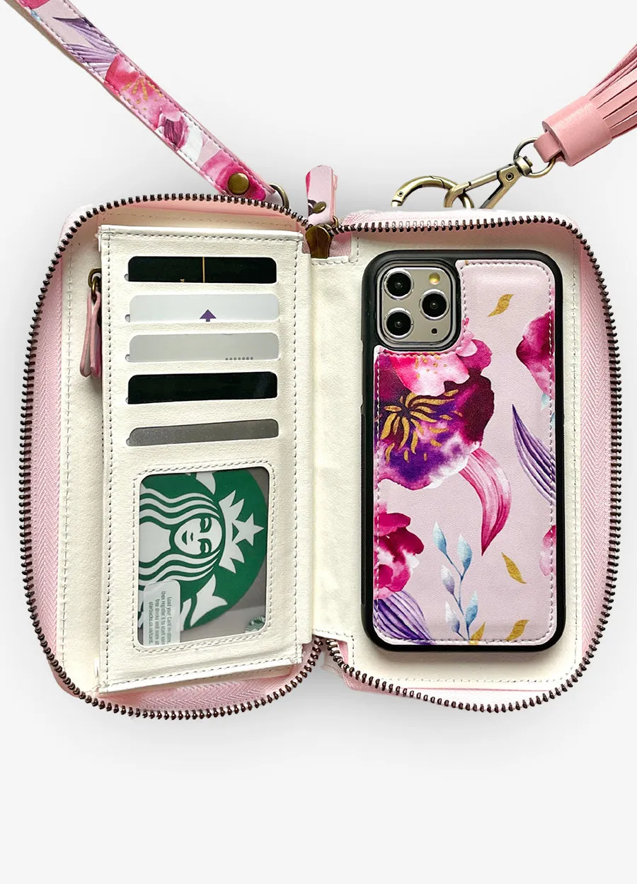 Ultimate Wristlet Phone Case in Magenta Rose