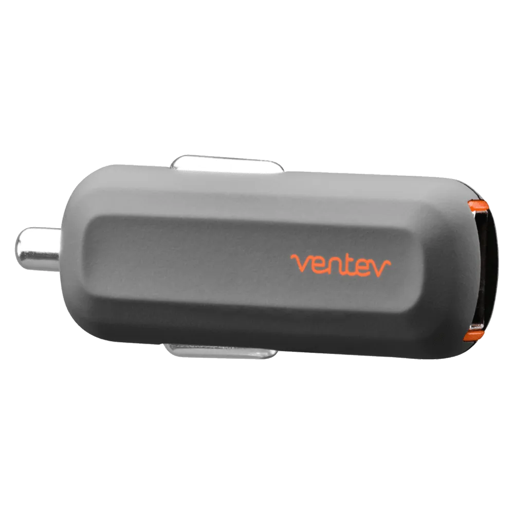 Ventev 12W dashport r1240 Car Charger and USB A to Apple Lightning Cable 3.3ft Gray by Ventev