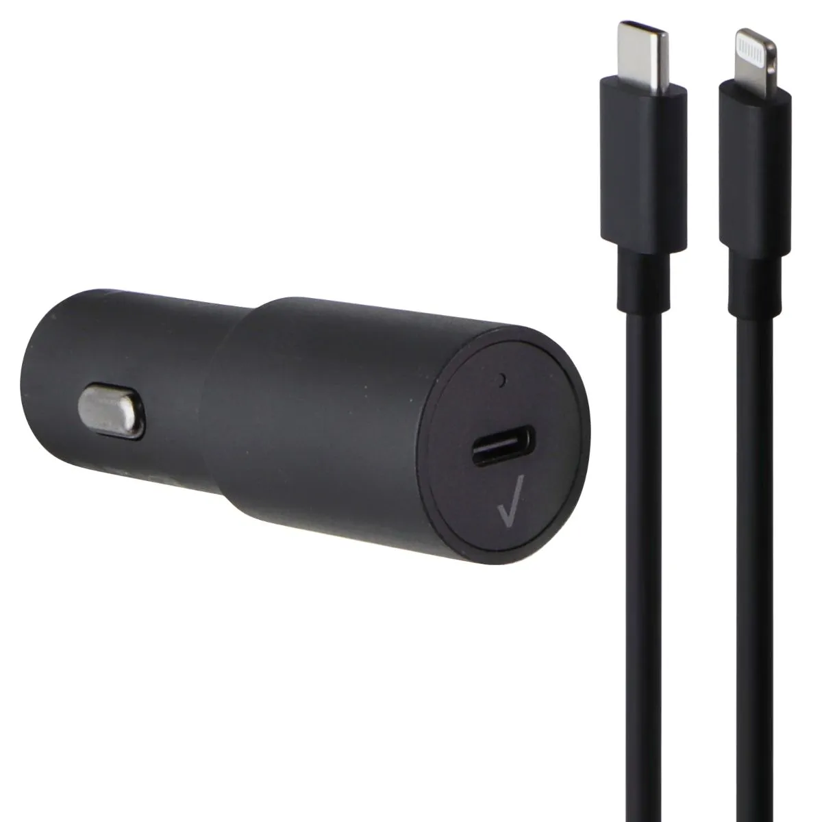 Verizon (6Ft) Vehicle Charger (45W) with USB-C to Lightning Cable - Black