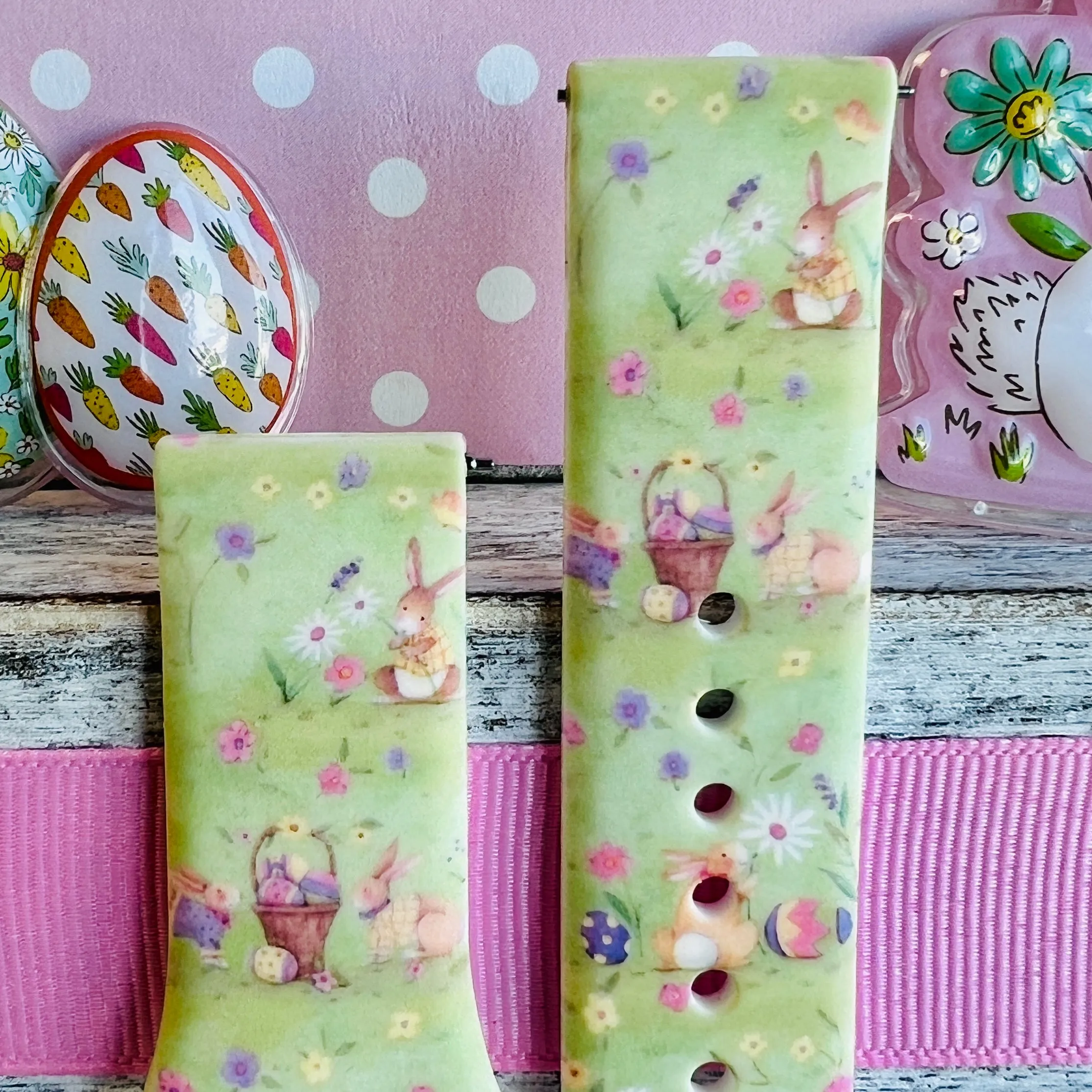 Vintage Easter Print Silicone Band For Fitbit Versa 1/2