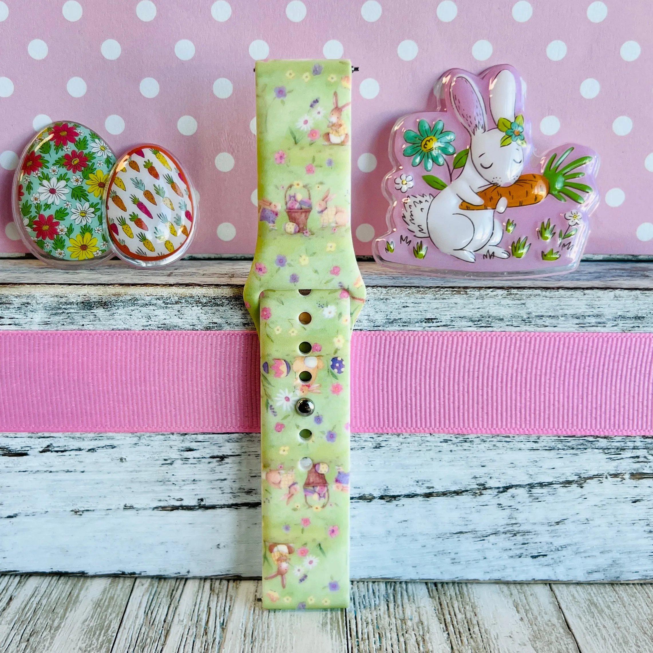 Vintage Easter Print Silicone Band For Fitbit Versa 1/2