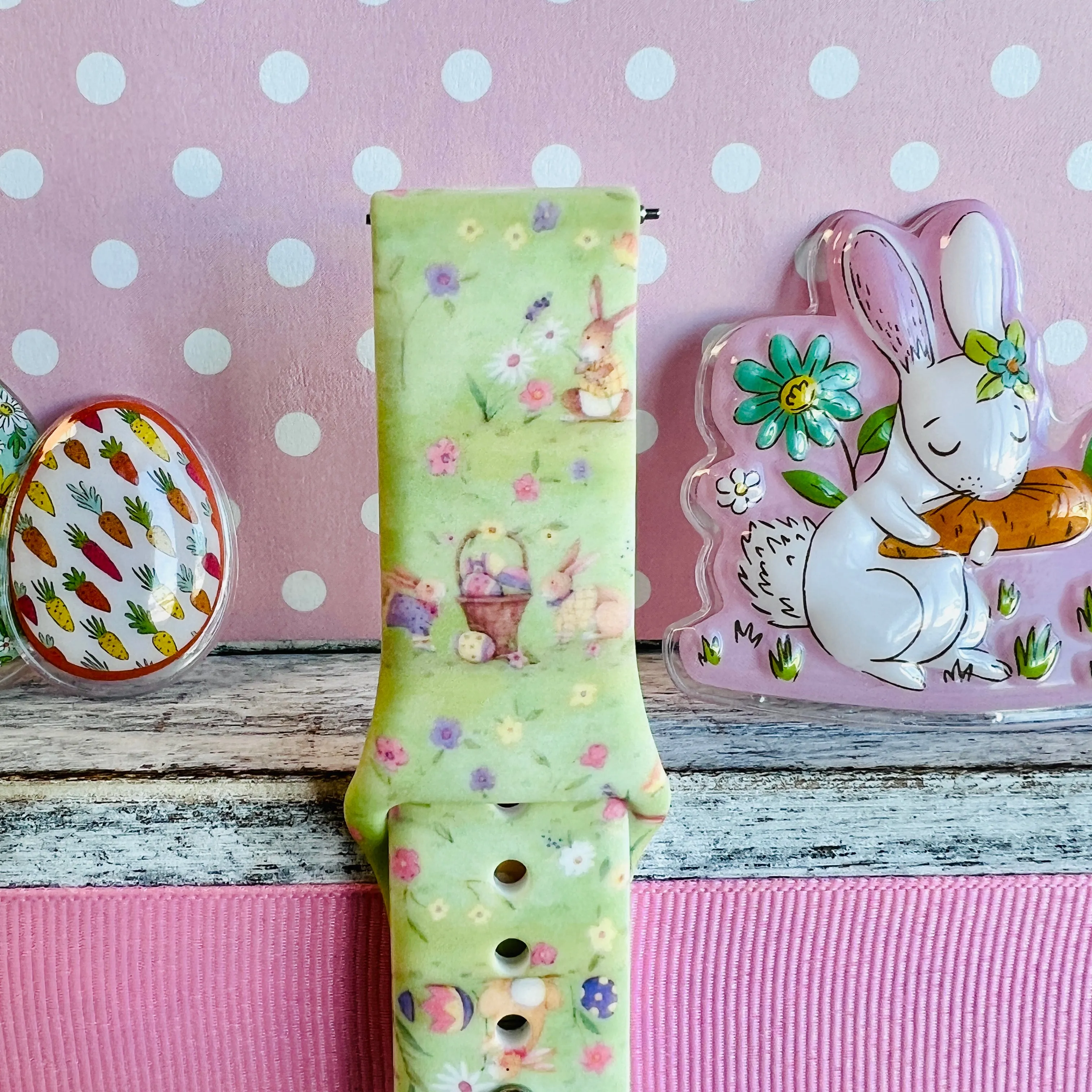 Vintage Easter Print Silicone Band For Fitbit Versa 1/2