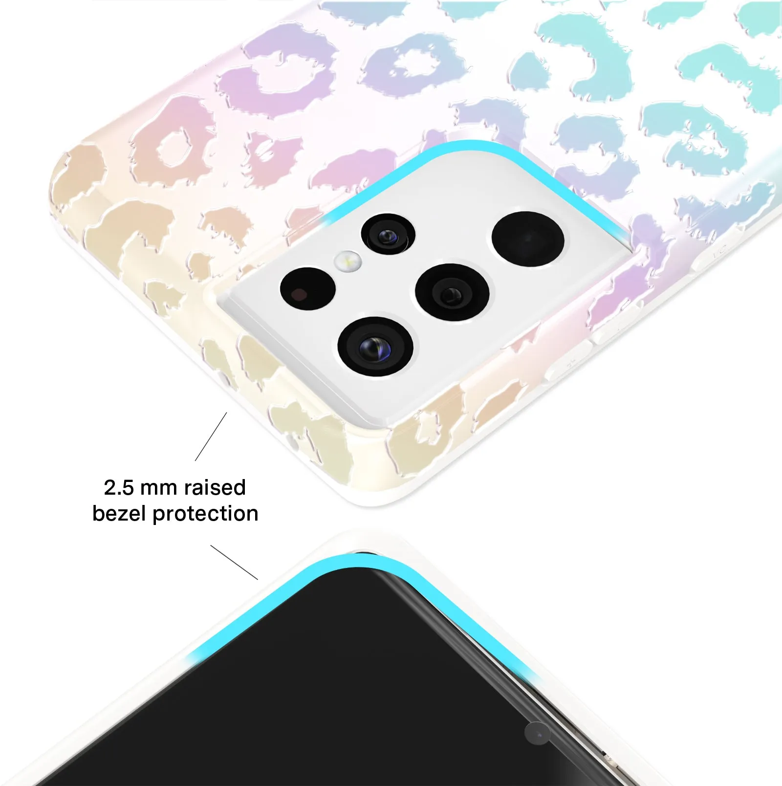 White Opal Leopard Samsung Case