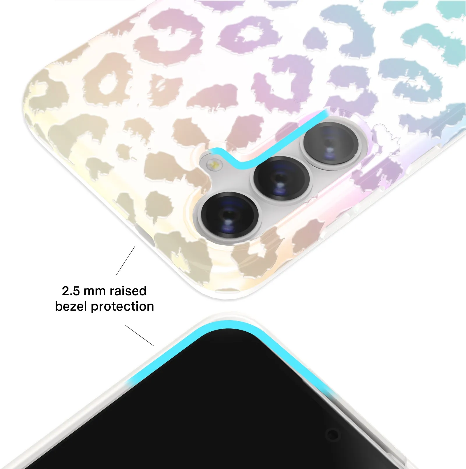 White Opal Leopard Samsung Case