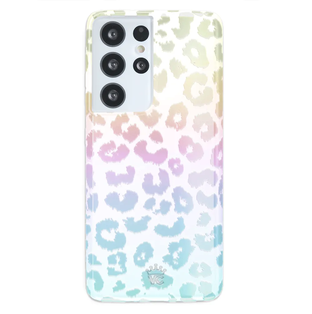 White Opal Leopard Samsung Case